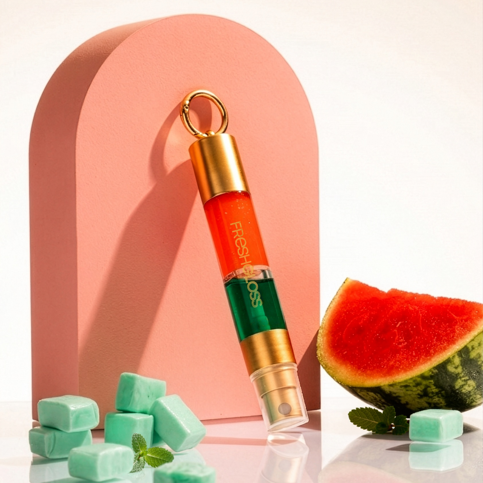 FreshGloss Duo | Spray Chiclete de Menta + Gloss Melancia